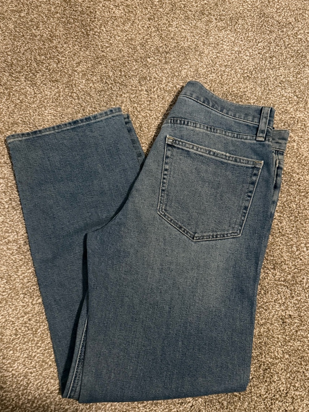 J. Crew Mid-Rise Straight-Leg Jeans in Medium Blue Wash - Picture 3 of 5